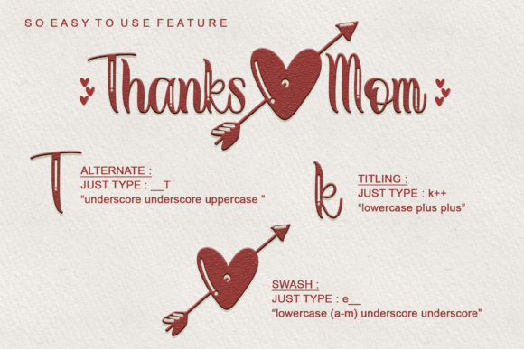 Thanks Mom Font Poster 8