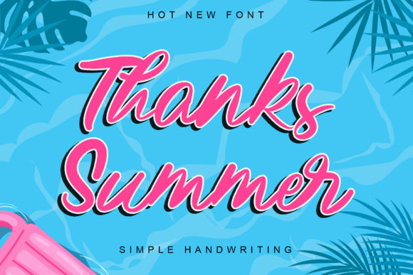 Thanks Summer Font Poster 1