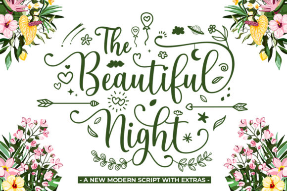 The Beautiful Night Font Poster 1