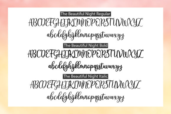 The Beautiful Night Font Poster 8