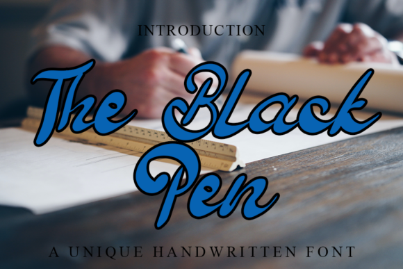 The Black Pen Font Poster 1