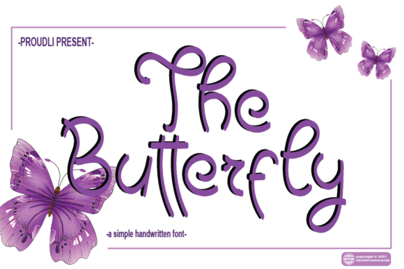 The Butterfly Font Poster 1