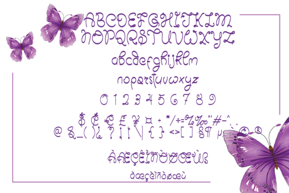 The Butterfly Font Poster 2