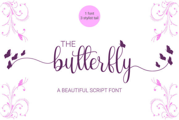 The Butterfly Font Poster 1