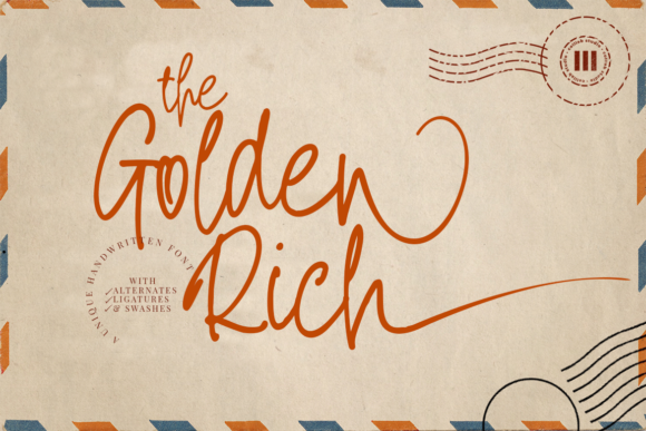The Golden Rich Font Poster 1