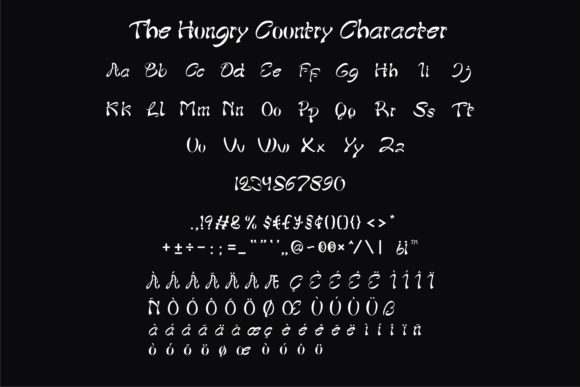 The Hungry Country Font Poster 4