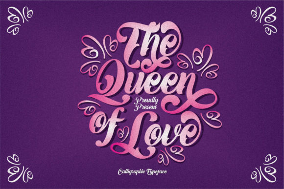 The Queen of Love Font Poster 1