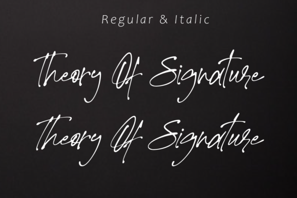 Theory of Signature Font