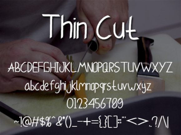 Thin Cut Font Poster 2