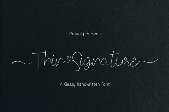 Thin Signature Font