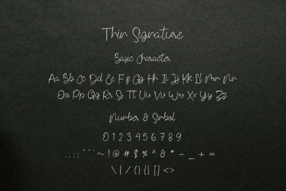 Thin Signature Font Poster 5