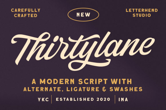 Thirtylane Font Poster 1