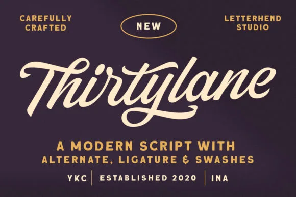 Thirtylane Font Thirtylane Font Poster 1