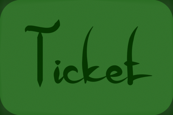 Ticket Font Poster 1