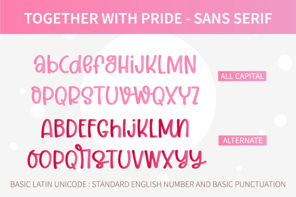 Together with Pride Font Poster 17