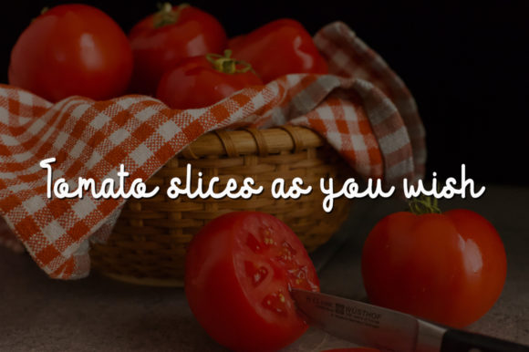 Tomato Slice Font Poster 2