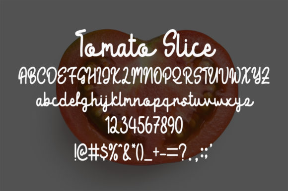 Tomato Slice Font Poster 4