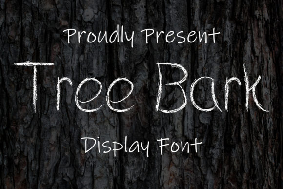 Tree Bark Font Poster 1