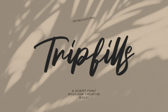 Tripfills Script Font Poster 1