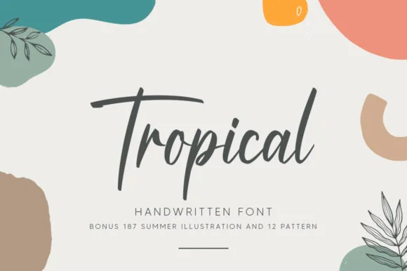 Tropical Font Tropical Font Poster 1