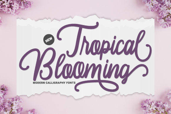 Tropical Blooming Font Poster 1