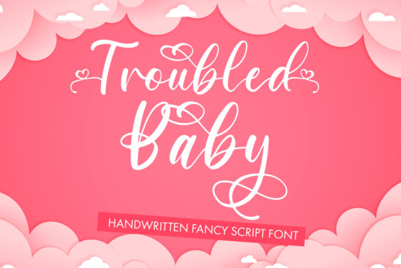Troubled Baby Font Poster 1