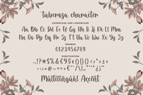 Tuberosa Font Poster 2