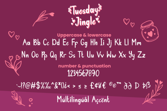Tuesday Jingle Font Poster 6