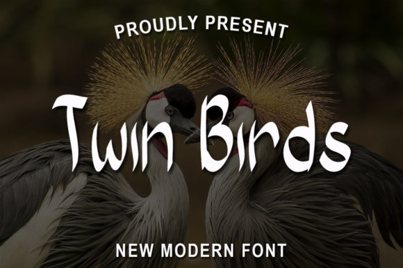 Twin Birds Font Poster 1
