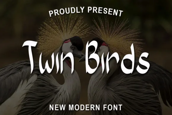 Twin Birds Font Poster 1