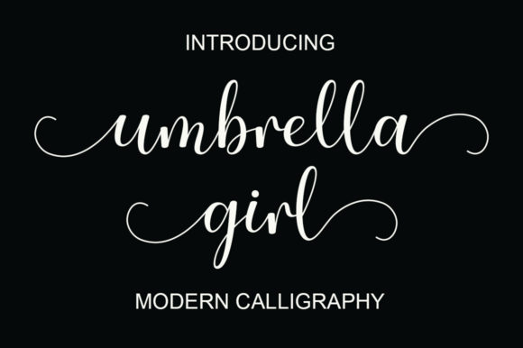 Umbrella Girl Font Poster 1
