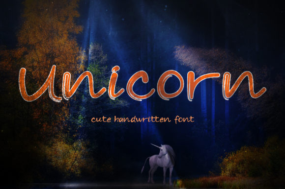 Unicorn Font Poster 1