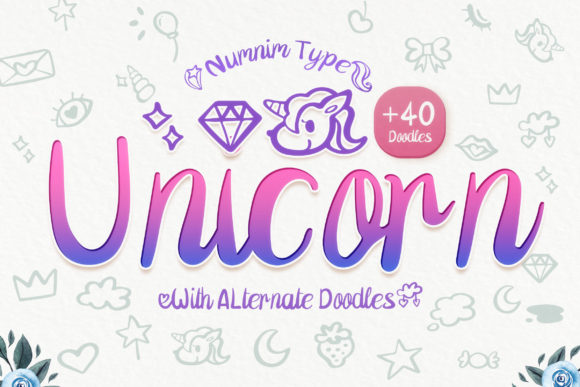 Unicorn Font Poster 1