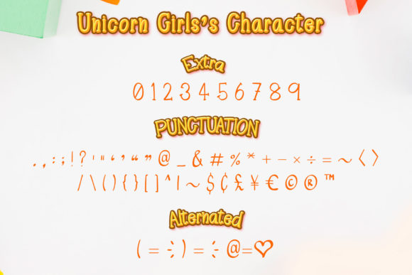Unicorn Girls Font Poster 3