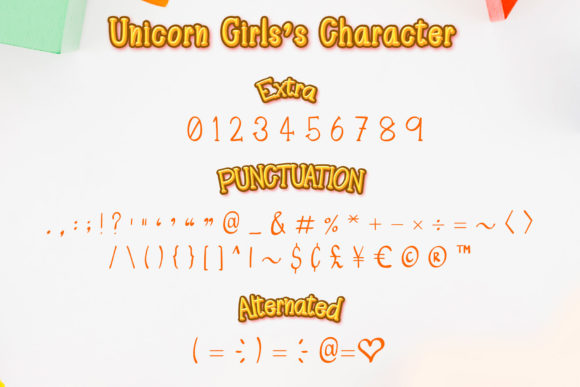 Unicorn Girls Font Poster 3