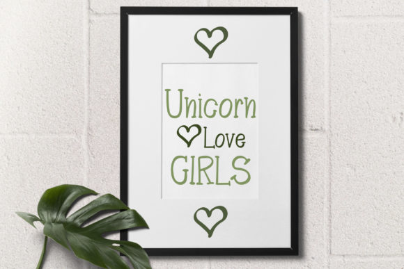 Unicorn Girls Font Poster 4