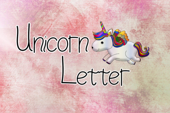 Unicorn Letter Font Poster 1