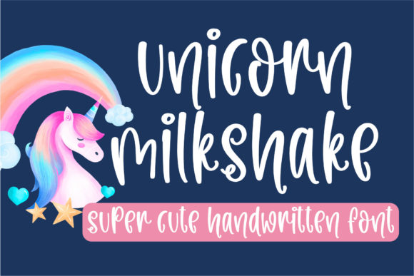 Unicorn Milkshake Font Poster 1