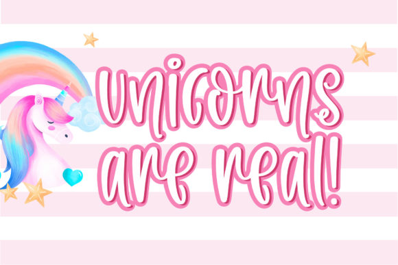 Unicorn Milkshake Font Poster 2