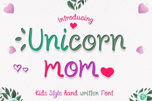 Unicorn Mom Font Poster 1