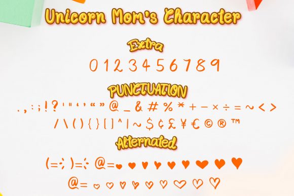 Unicorn Mom Font Poster 3