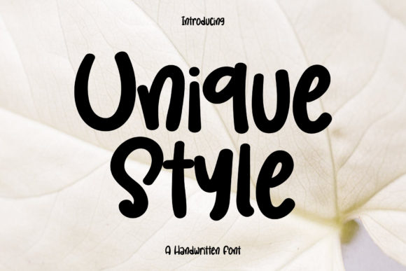 Unique Style Font Poster 1