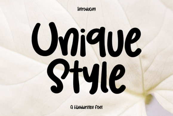 Unique Style Font