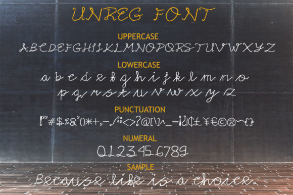 Unreg Font Poster 3