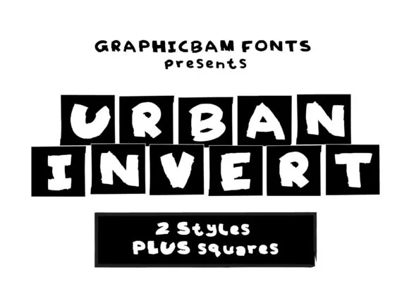 Urban Invert Font Urban Invert Font Poster 1