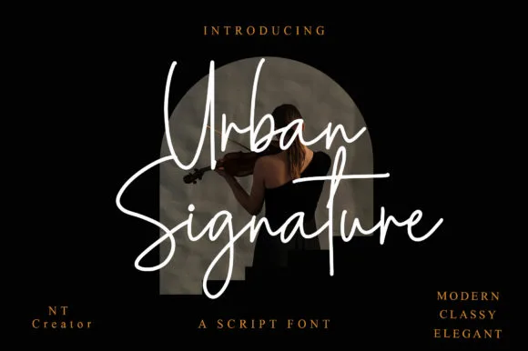 Urban Signature Font Urban Signature Font Poster 1