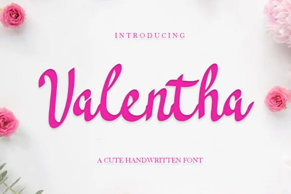 Valentha Font Valentha Font Poster 1
