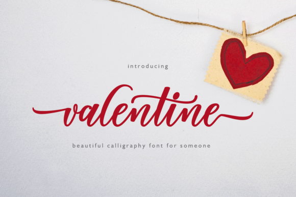 Valentine Font Poster 1