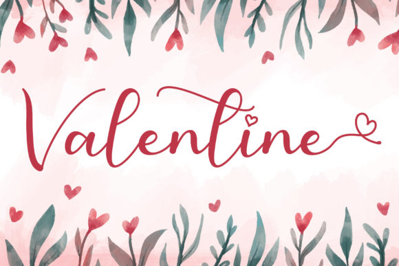 Valentine Font Poster 1