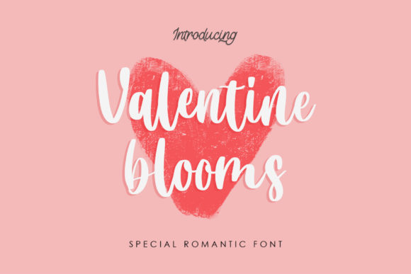 Valentine Blooms Font Poster 1